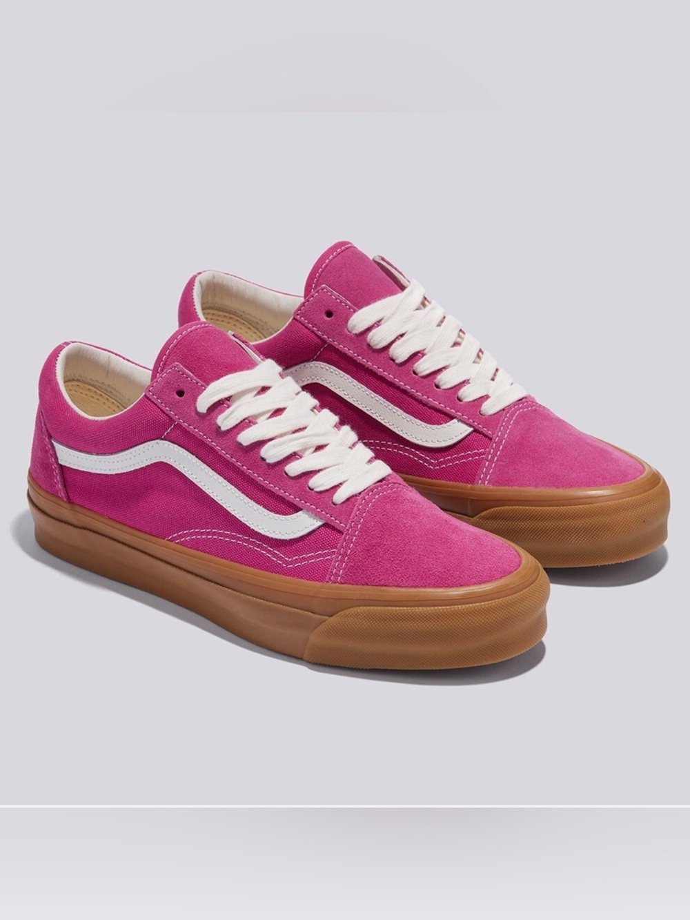 Vans Premium Old Skool Shoes Gum Raspberry Rose Women 12.5 US Mens 11.0 US